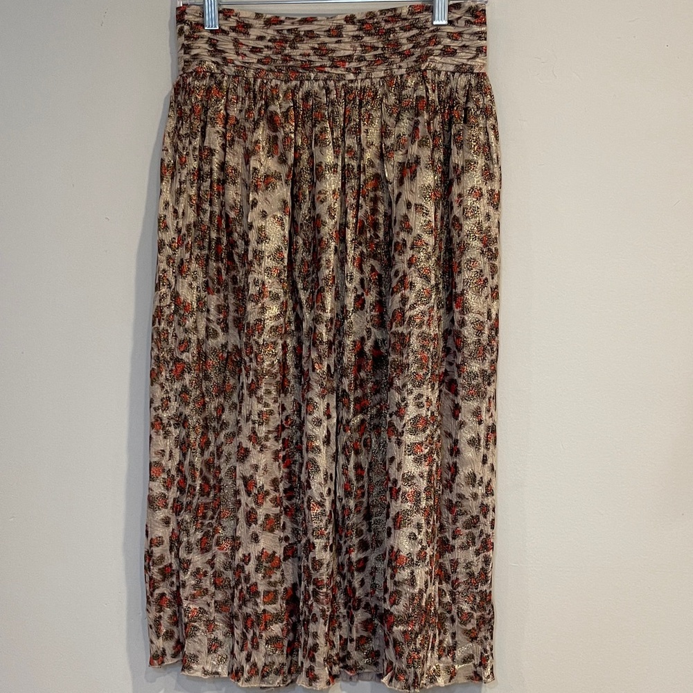 NWT Cheetah Print Midi Skirt Size 4